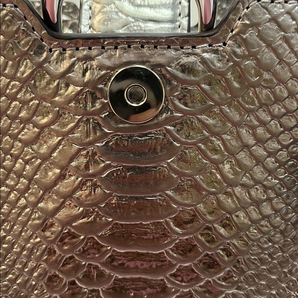Ralph Lauren metallic handbag. Adjustable shoulder strap. Snakeskin print. NWT! - Picture 6 of 10